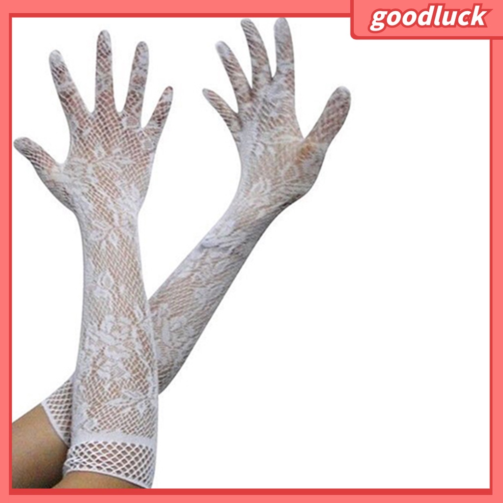 Găng Tay Cô Dâu Vải Ren Co Giãn Thoải Mái