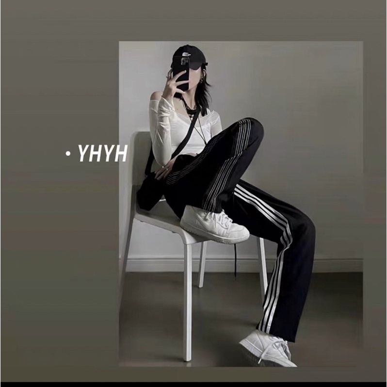 Quần ba sọc phối mí ống rộng , quần ba sọc ống rộng freesize chất dày đẹp bao đổ shop