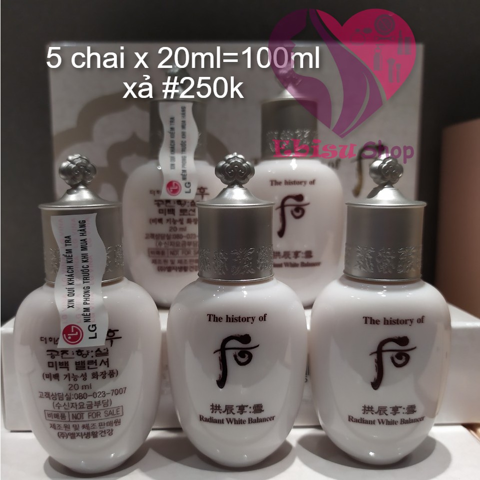 Combo 5 chai hoa hồng whoo soel trắng da sạm nám 20ml