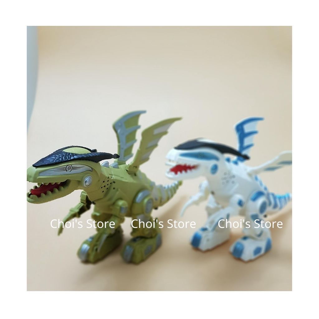 Đồ chơi khủng long có cánh biết đi, chiếu đèn 2 màu vàng, trắng Choi Store 56