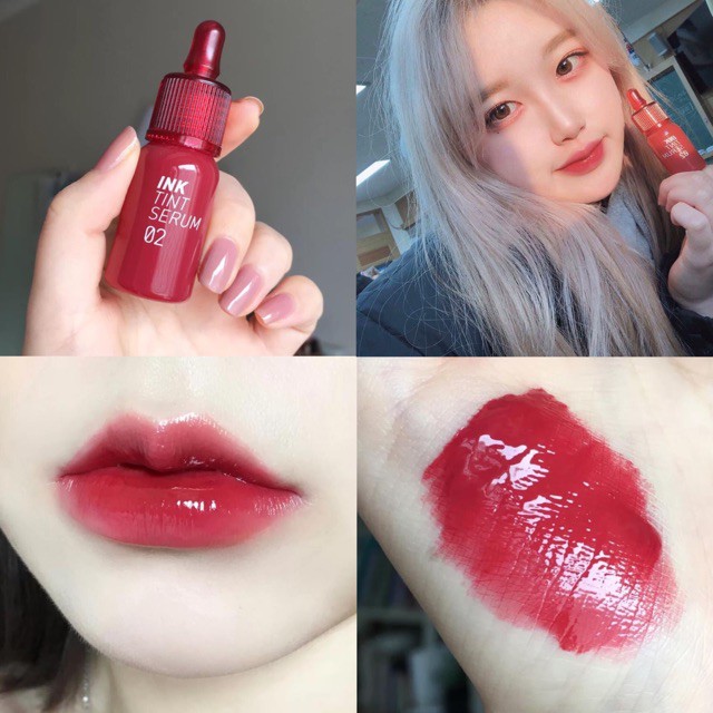 Son Tint Siêu Lì, Có Dưỡng Cho Đôi Môi Mịn Mượt Peripera Ink Tint Serum màu 02 Rosy Around