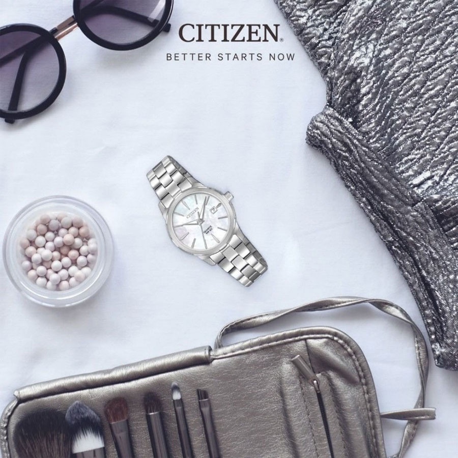 Đồng Hồ Nữ Citizen Dây Thép Không Gỉ EU6070-51D - Mặt Xà Cừ