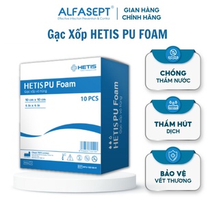 Hộp 5 Miếng Gạc Xốp Cho Vết Thương, Vết Bỏng HETIS PU FOAM Chống Thấm Nước Và Kháng Khuẩn Hiệu Quả