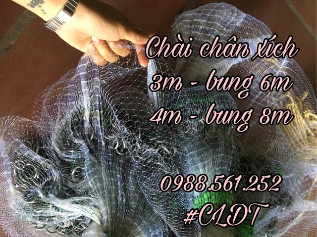 Chài xích cao 3m, đường kính 6m hàng chuẩn chất lượng