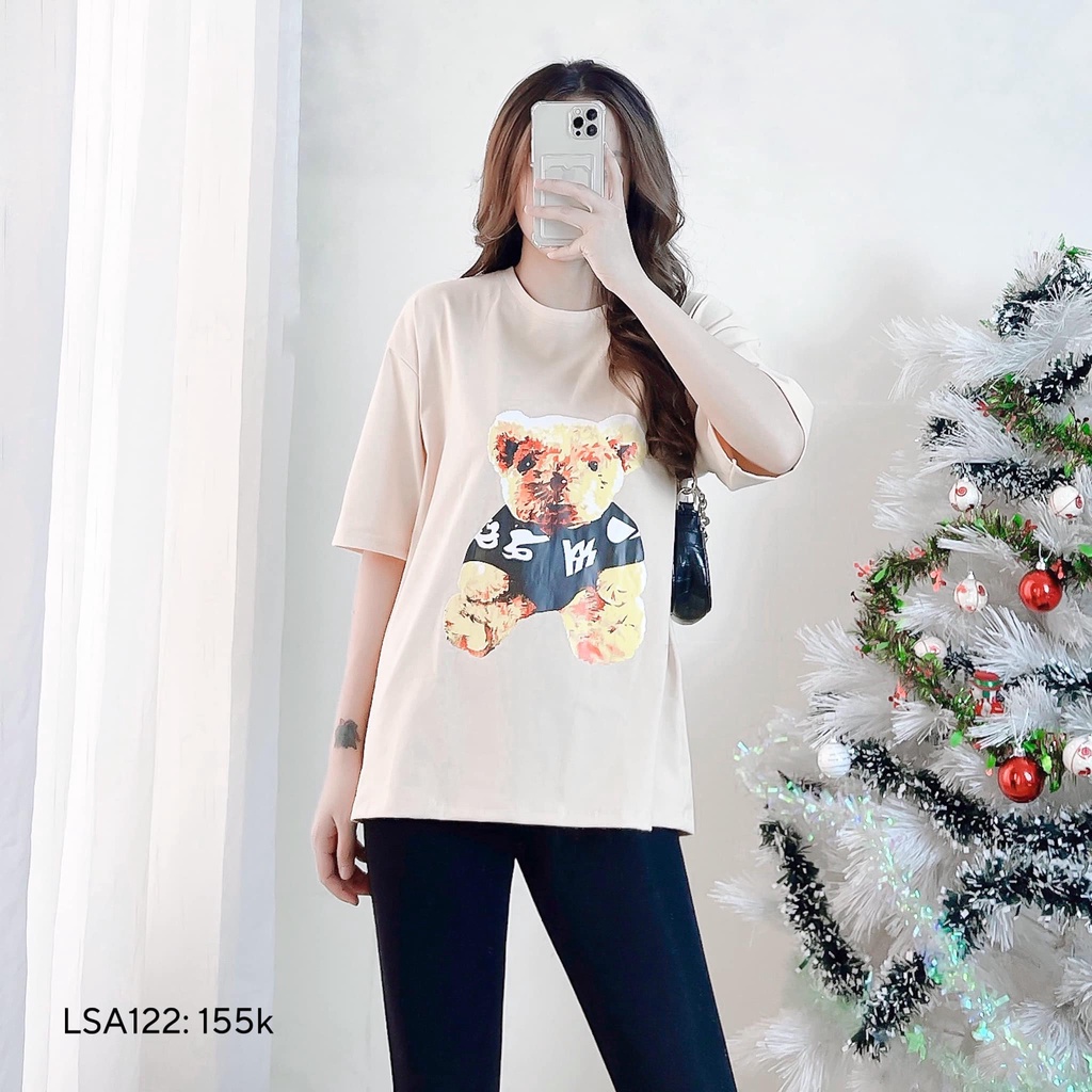 Mẹ và bé set mẹ và bé gái legging gấu vàng CHIBEST LSA123 LSA122