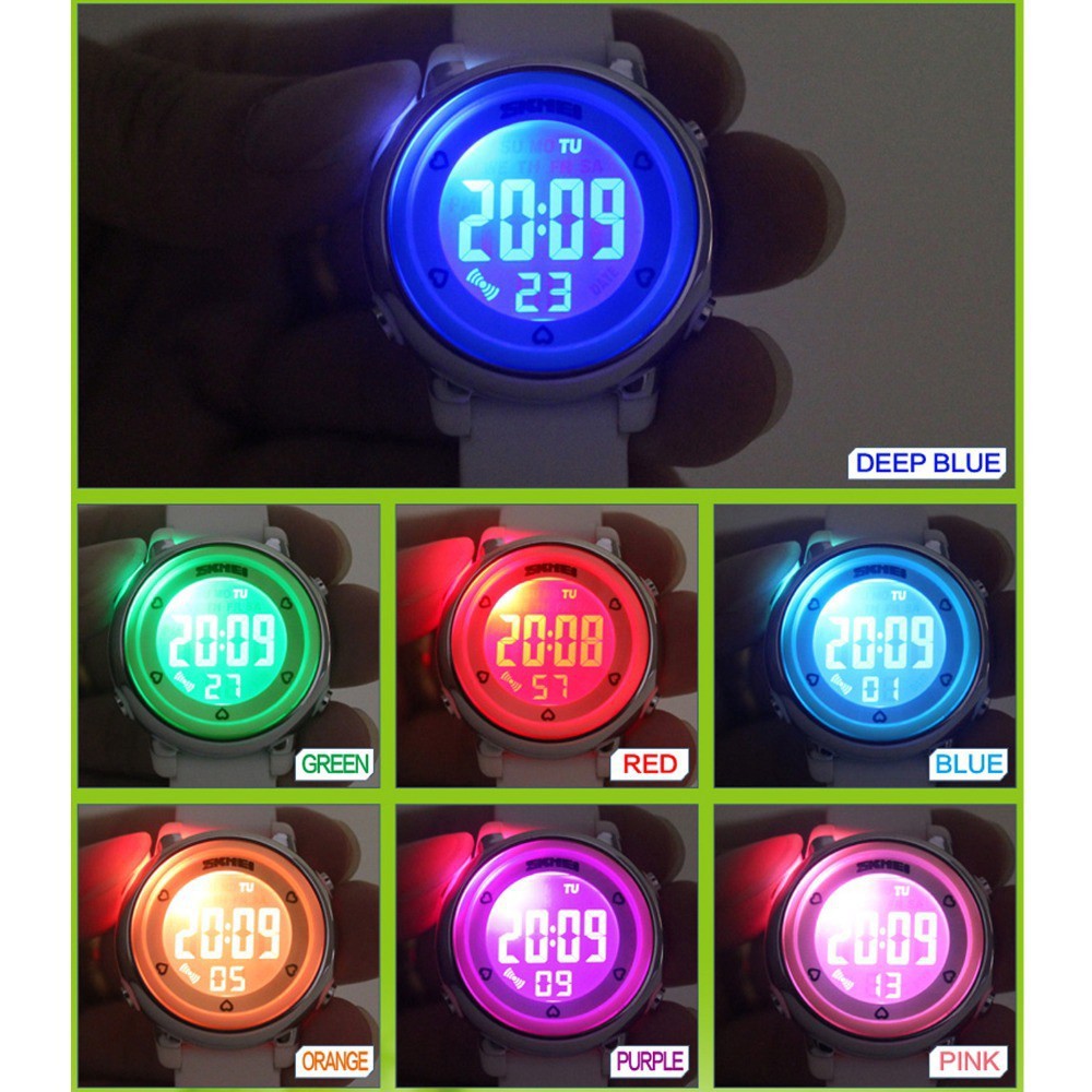 Đồng hồ đeo tay kỹ thuật số SKMEI 1100 chống thấm nước hiển thị lịch hỗ trợ báo thức cho trẻ | BigBuy360 - bigbuy360.vn