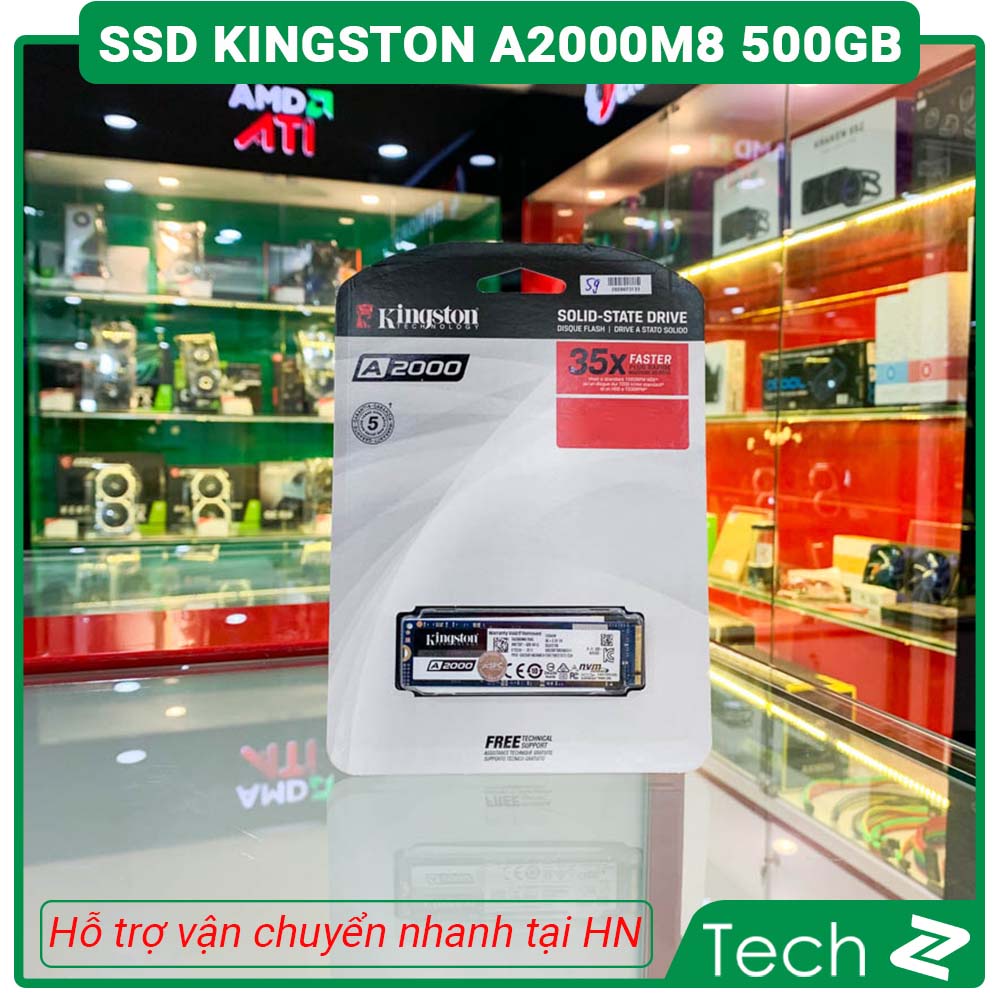 Ổ cứng SSD Kingston A2000M8 500GB M.2 2280 PCIe NVMe Gen 3x4 (Đọc 2200MB/s - Ghi 1500MB/s)