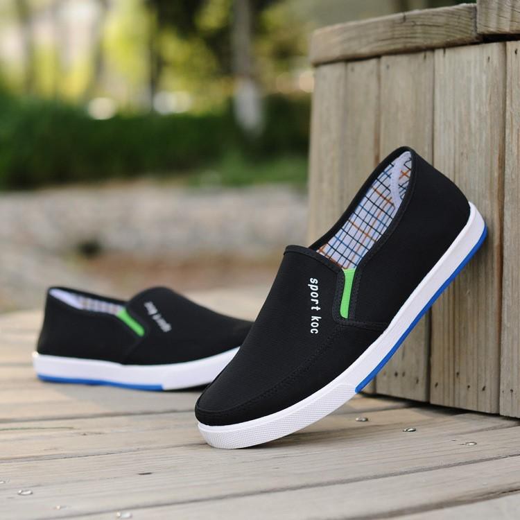 HCM-Giày lười sneaker cách tân không dây MÀU ĐEN - Giày vải thời trang cao cấp nam/nữ | BigBuy360 - bigbuy360.vn