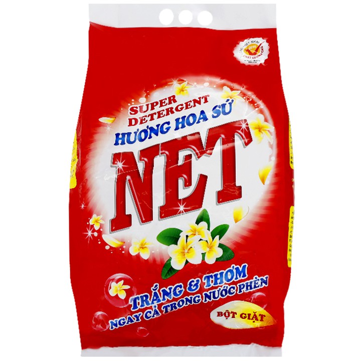 Bột giặt Net Hoa sứ trắng &amp; Thơm trong nước phèn 300g