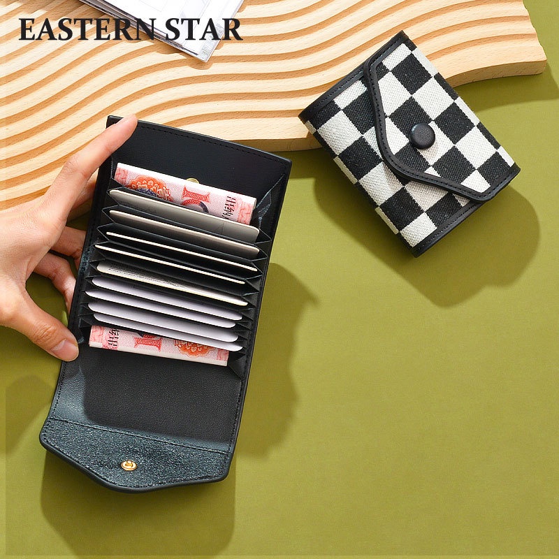 Ví KAITIFEI nhiều ngăn đựng thẻ đa năng phong cách retro Âu Mỹ