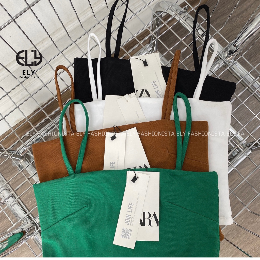 Áo croptop nữ ELY dáng ôm chiết eo TANK TOP  không đệm vải cotton Bozip co giãn tốt thoáng mát nhiều màu sắc ELY223.