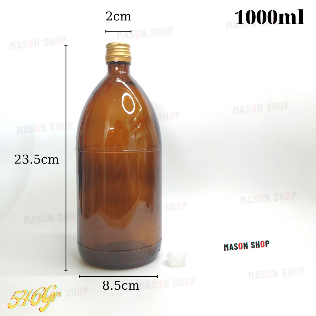 CHAI THỦY TINH BẢO QUẢN TINH DẦU/ HÓA CHẤT/ DUNG DỊCH - LỌ THỦY TINH NÂU 100ML 125ML 250ML 500ML 1000ML