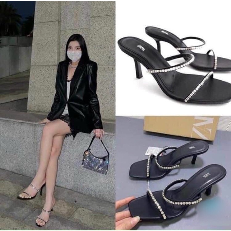 Guốc za•ra 2 quai đá fullbox