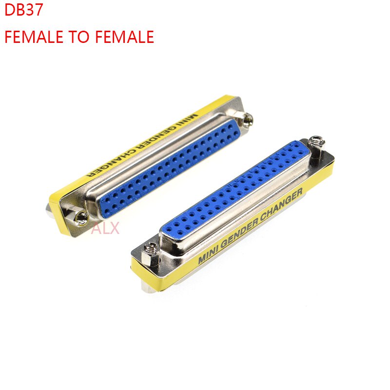 2pcs DB9 DB15 DB25 DB37 9/15/25/37 pin female to female/male to male RS232 serial port com CONNECTOR Mini Gender Changer adapter