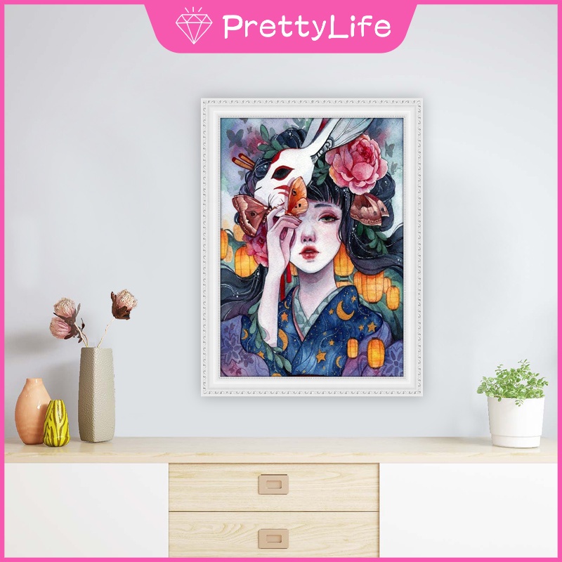 Tranh đính đá 5D tự làm hình cô gái hoạt hình 30x40cm/40x50cm