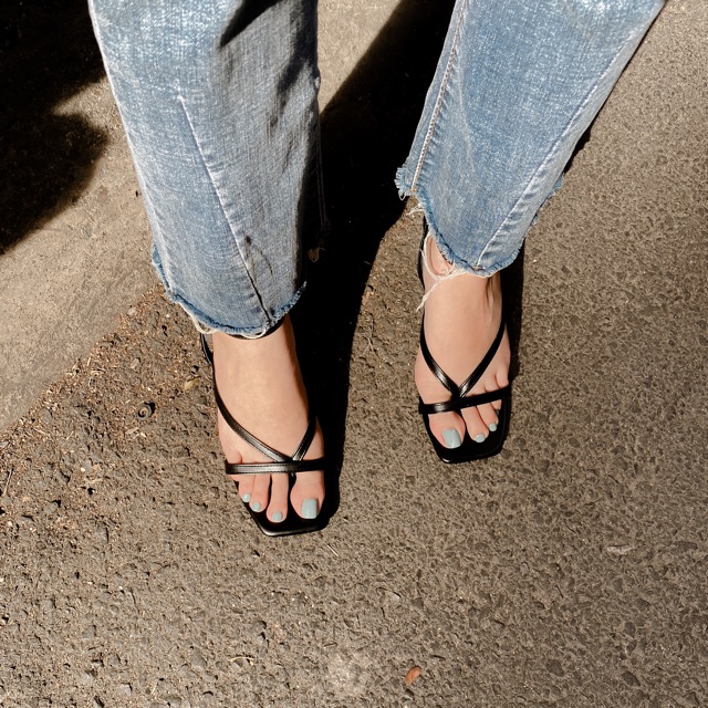 Sandal Kara gót vuông 5P - shoes By Jane