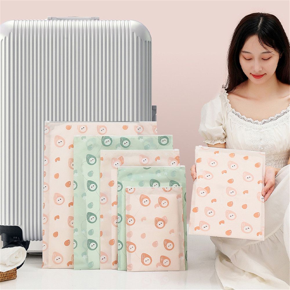 Túi đựng mỹ phẩm/ quần áo/ giày dép bằng nhựa trong suốt có khóa kéo tiện lợi mang theo du lịch