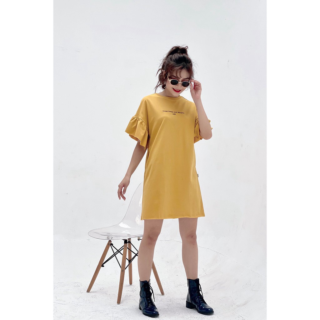 Đầm thun ngắn tay xòe vai chồm - 20Again | BigBuy360 - bigbuy360.vn