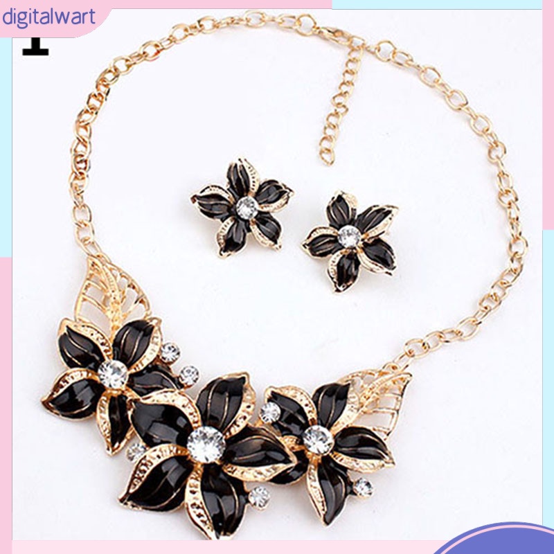 Dây chuyền mặt hoa đính đá thời trang cho nữ