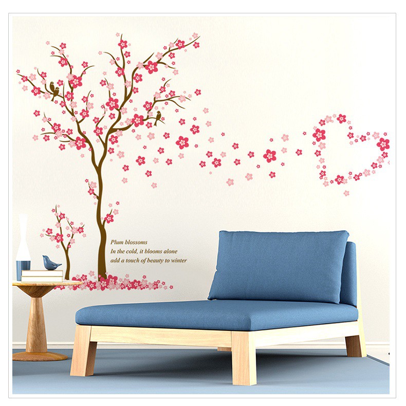 Decal Cây hoa đào mùa xuân AmyShop DCX055 ( 100 x 167 cm)