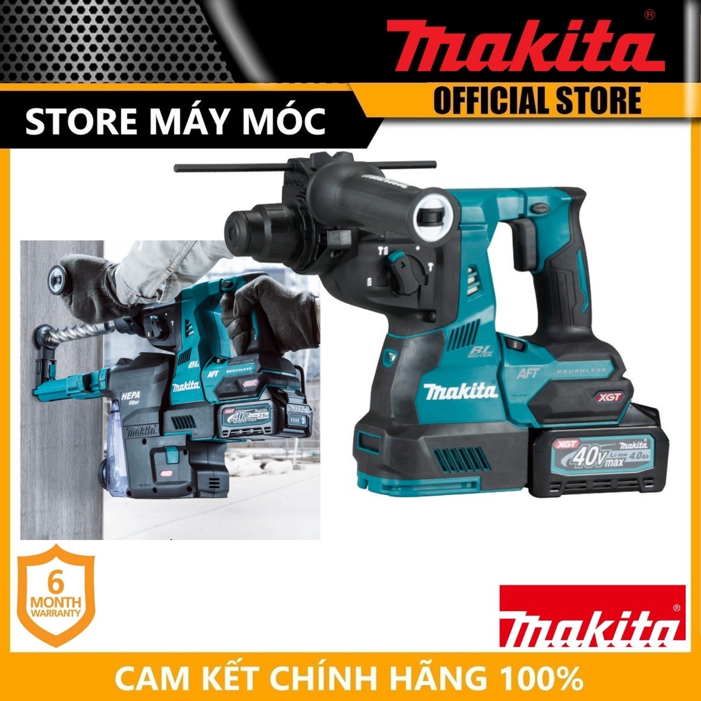 MÁY KHOAN ĐA NĂNG PIN 40V 1100 W MAKITA HR001GM202- HÀNG CHÍNH HÃNG