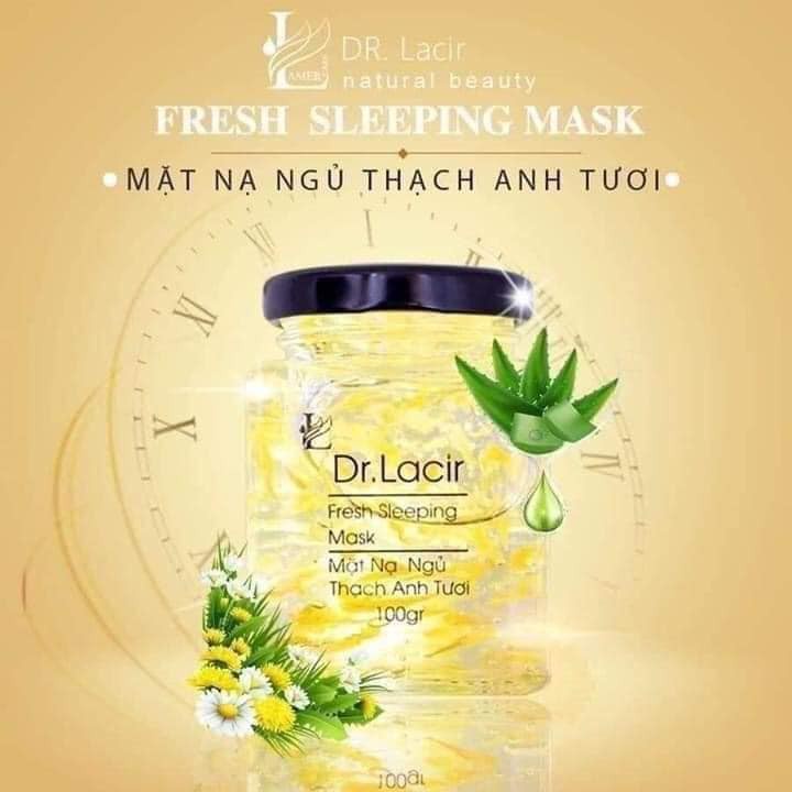 Mặt nạ ngủ thạch anh tươi Dr. Lacir Fresh Sleeping Mask dưỡng ẩm chống lão hoá 100ml LM11