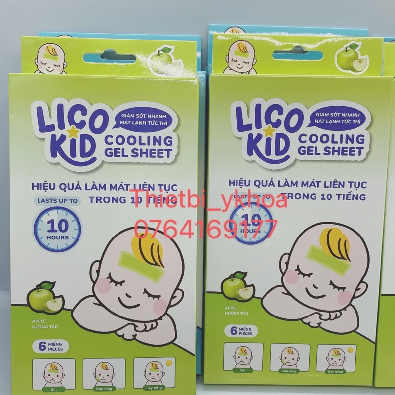 MIẾNG DÁN HẠ SỐT NHANH AN TOÀN CHO BÉ LICO KID NHIỀU HƯƠNG