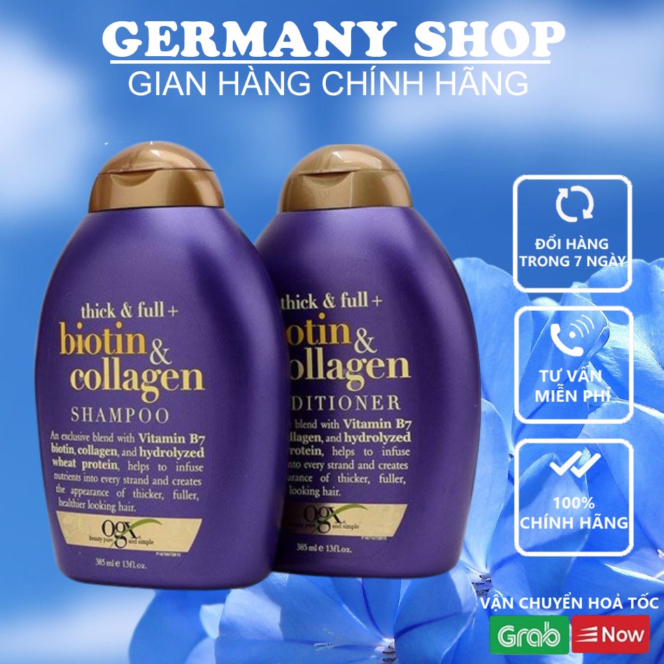 Cặp gội xả biotin tím 385ml