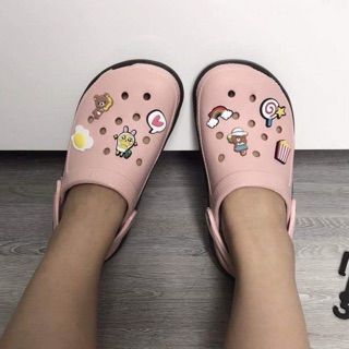 C R O C S DUET HỒNG ĐẾ NÂU