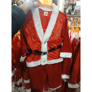 Bộ quần áo hóa trang ông già Noel nhung cho bé