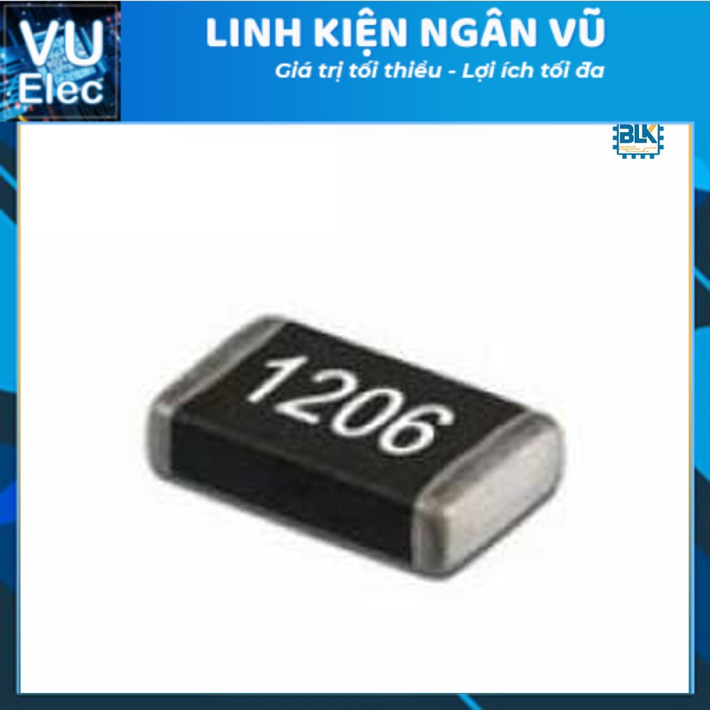 Trở 1206 5% nhiều giá trị 220R - 100R - 1K - 680R - 4.7K - 10K - 56K (50con 1 túi)