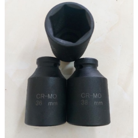 Đầu Tuýp Khẩu Mở Lồng Máy Giặt Và Mở Nồi Xe Ga Size 30.32.34.36,38,39.41.46mm. Chân Lỗ 1/2 gắn trực tiếp máy bắn Bulong