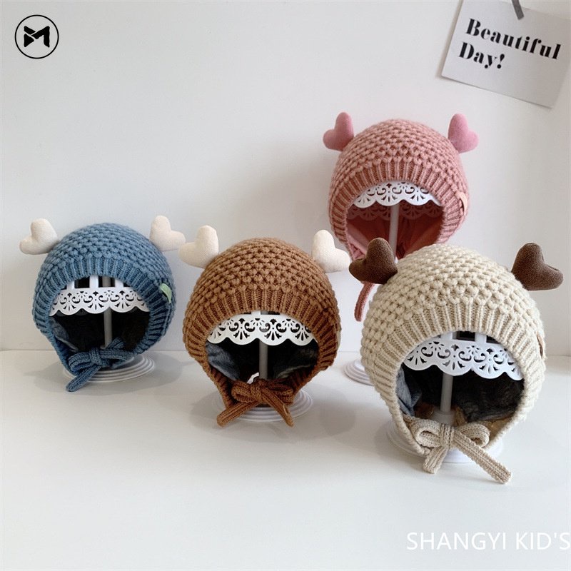 Mũ Dệt Kim Bảo Vệ Tai Bốn Màu Sắc Đơn Giản Mẫu Mới Năm 2022 Dành Cho Bé 0-12 Tháng Tuổi