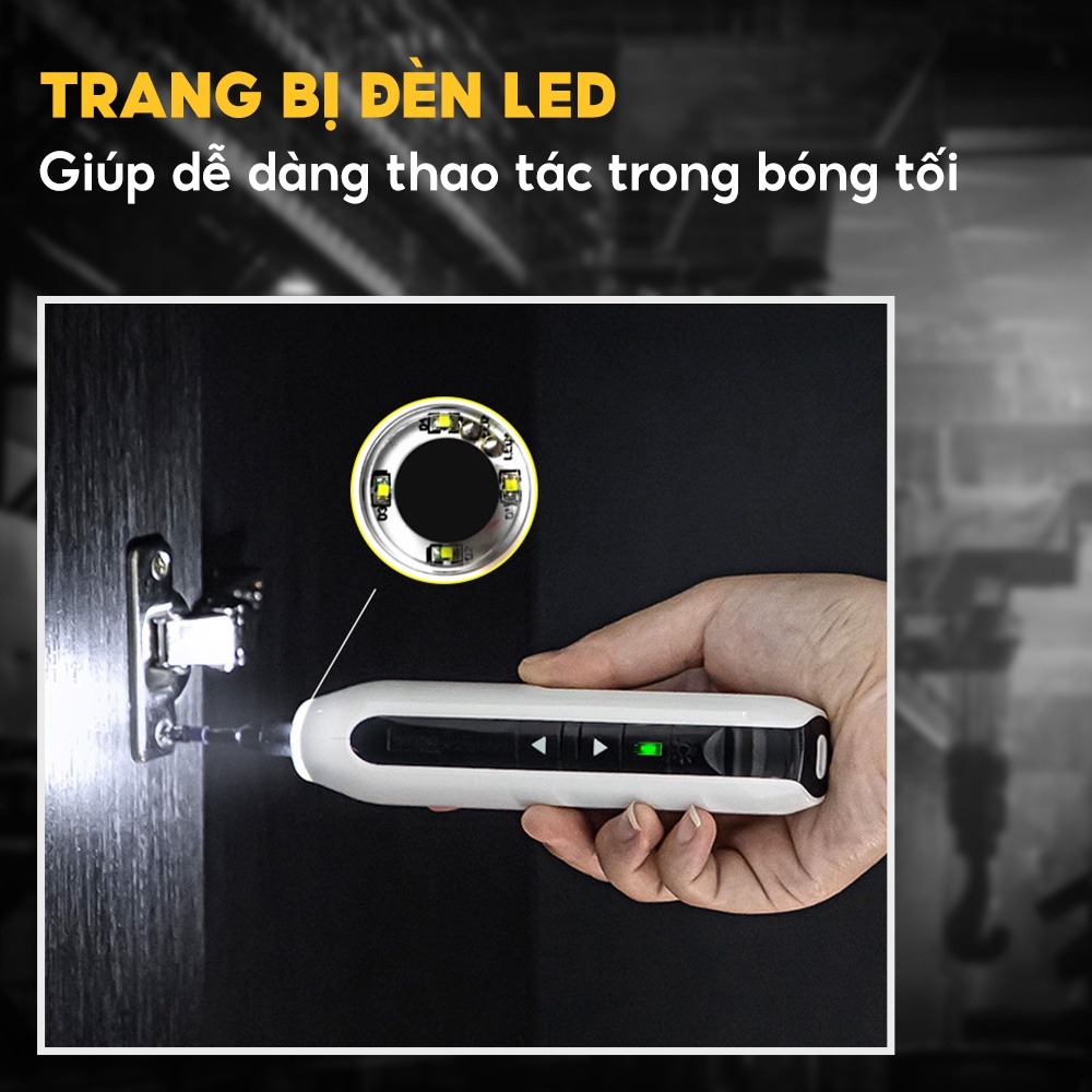 Tua Vít Điện Cầm Tay 6 Đàu Vít 3.7V  Pin Lithium Ion 1500mAH  - Chính Hãng Nhập Khẩu - Deli H901A