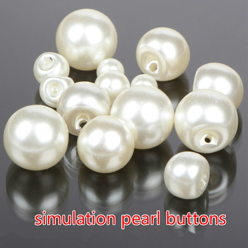 Nút áo ngọc trai nhựa đa dạng kích thước 6-20mm