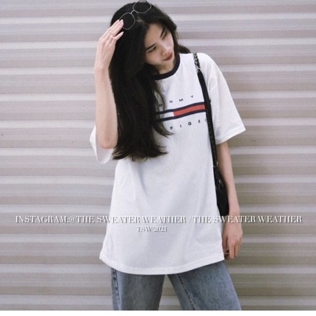Áo thun nữ form rộng tay lỡ unisex hàn quốc đẹp bigsize giá rẻ màu vàng trắng - Áo phông nữ forrm rộng tay ngắn cổ tròn