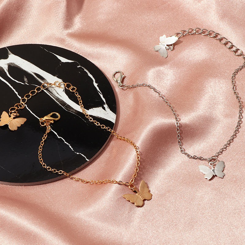 Vòng tay mạ vàng/ bạc họa tiết hình bướm độc đáo thời trang xinh xắn cho nữ 2020 | BigBuy360 - bigbuy360.vn