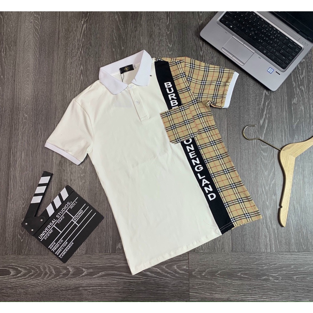 (CÓ VIDEO+ẢNH THẬT) Áo thun nam polo có cổ tay ngắn phối caro kiểu BBR cotton co dãn form đẹp cao cấp