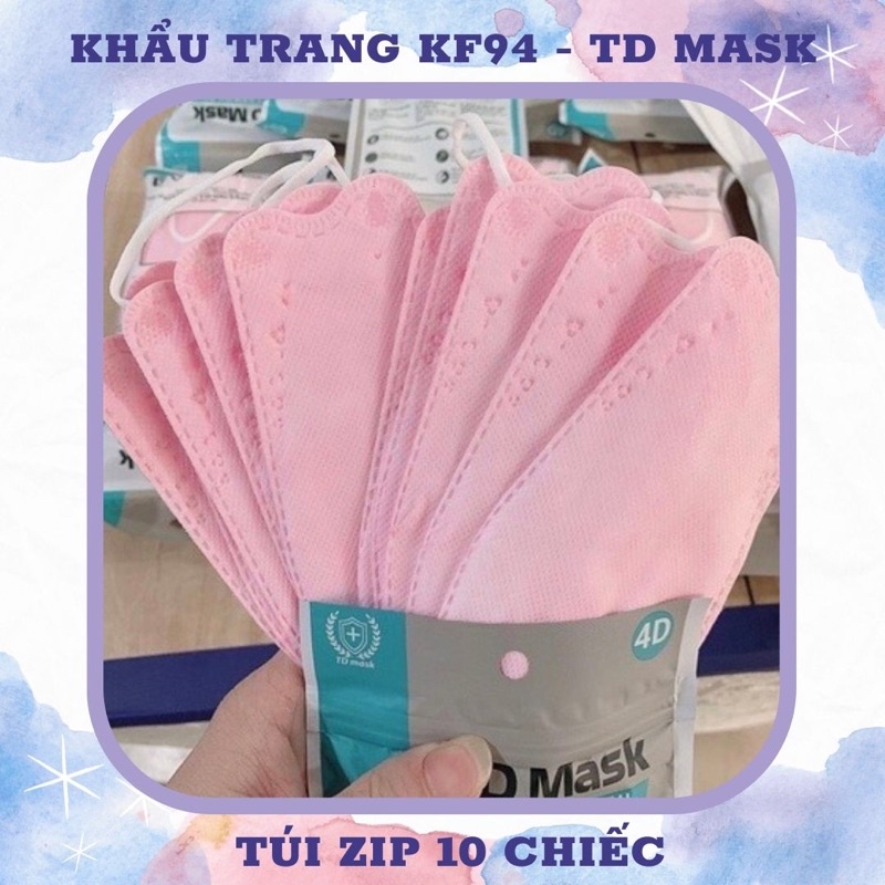 Khẩu trang TD KF94 4 lớp dày dặn, chắc chắn