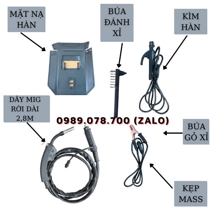 Máy hàn MIG không dùng khí KENMAX-SASUKE 200I thế hệ mới 2022 dây mig rời dài 2.8m cao cấp, mic hai chức năng không khí