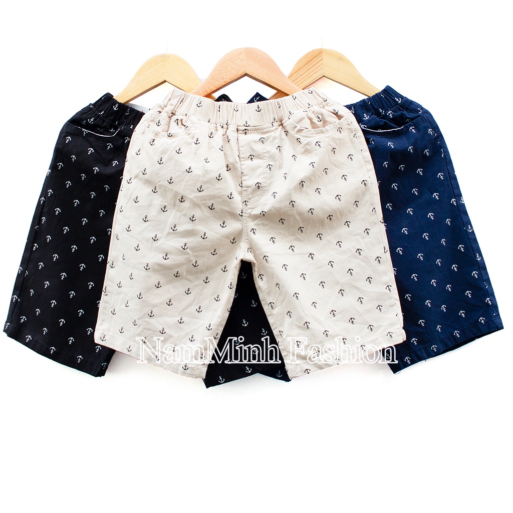 Quần Short Lưng Thun In Hình Họa Tiết Cá Tính Cho Bé Trai ,  Chất Vải linen mềm mịn co dãn cao cấp