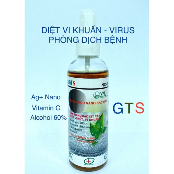 SÁT KHUẨN NANO BẠC DUNG TÍCH 100ML (PHÂN PHỐI ĐỘC QUYỀN MIỀN BẮC)