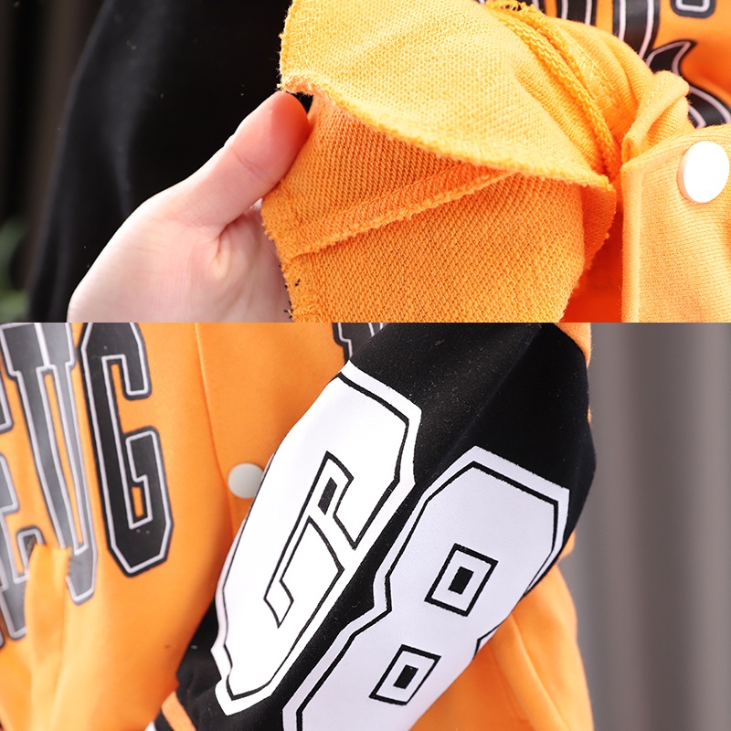 Áo Khoác Bóng Chày Thời Trang Xuân Thu Năng Động Cho Bé Trai