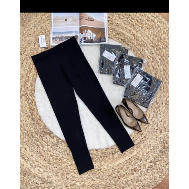 2 quần legging co dãn f21 vải dư
