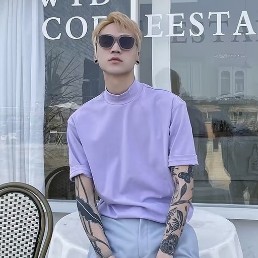 Áo Thun Nam Cổ Cao Tay Ngắn Màu Trơn Đơn Giản Thời Trang Hàn Quốc Cho Nam Và Nữ Simple Unisex Áo Thun Nam Có Cổ Bigsize Top Form Rộng Ifashion Couple Áo Thun