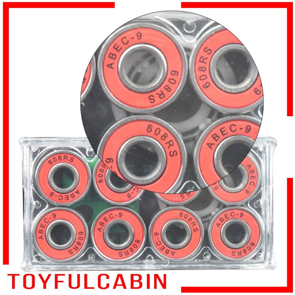 [TOYFULCABIN]8Pcs Silence Skateboard Bearings Skates Roller Sealed Wheels Repair