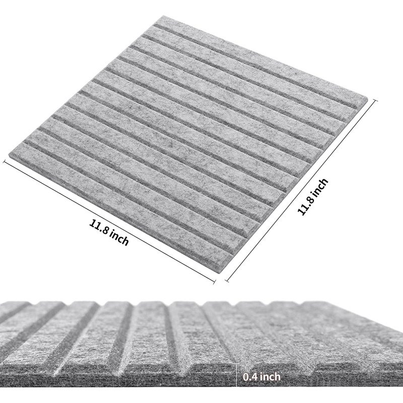 Set 16 Tấm Bảng Treo Tường Chống Âm Thanh Và Loại Bỏ Tiếng Ồn Chuyên Nghiệp Màu Xám Nhạt