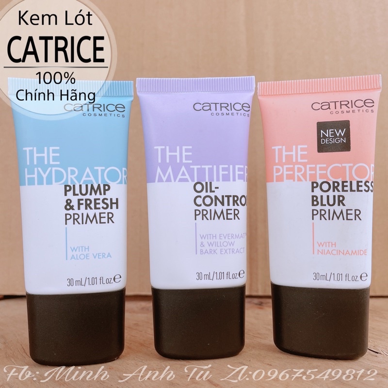 KEM LÓT CATRICE PRIME AND FINE PORE REFINING ANTI-SHINE BASE 30ml