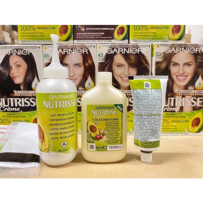 Thuốc nhuộm tóc phủ bạc Garnier giàu dưỡng và an toàn cho da đầu hàng Đức - Shop Viloet
