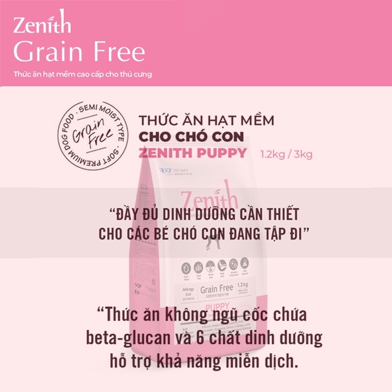 Thức ăn cho chó con hạt mềm zenith xuất xứ Hàn Quốc